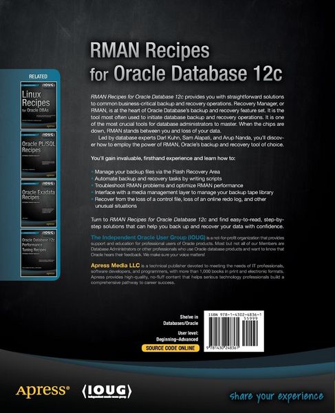 Produktbild: RMAN Recipes for Oracle Database 12c