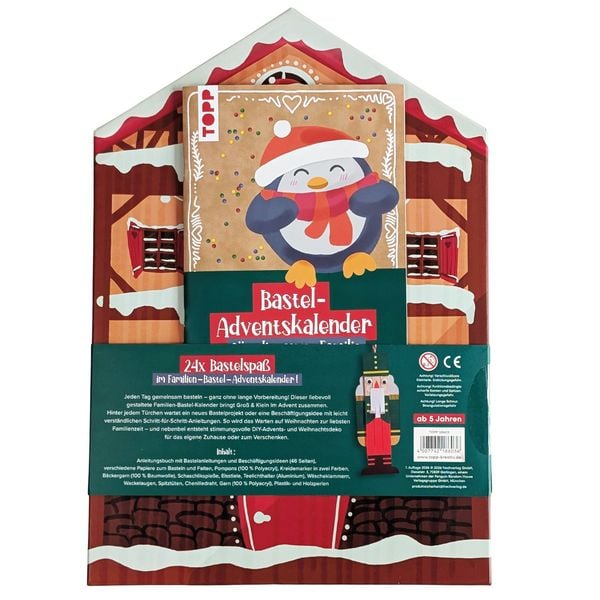 Produktbild: Bastel-Adventskalender f&uuml;r die ganze Familie - Dein kreativer DIY-Adventskalender mit 24 T&uuml;rchen voller Bastel- und Besch&auml;ftigungsideen