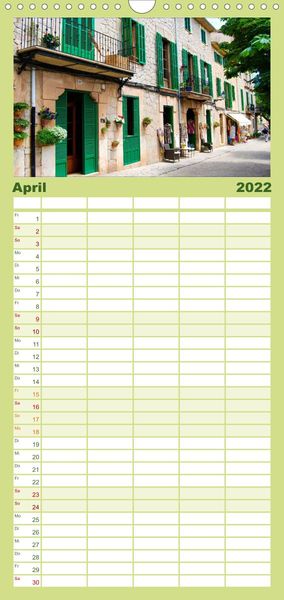 Produktbild: Familienplaner MALLORCA zum VERLIEBEN (Wandkalender 2022 , 21 cm x 45 cm, hoch)