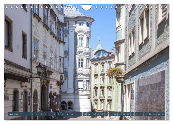 Produktbild: Facettenreiches Linz (Wandkalender 2026 DIN A4 quer), CALVENDO Monatskalender