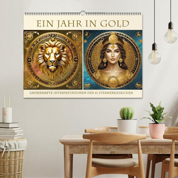 Produktbild: Ein Jahr in Gold (Wandkalender 2026 DIN A2 quer), CALVENDO Monatskalender