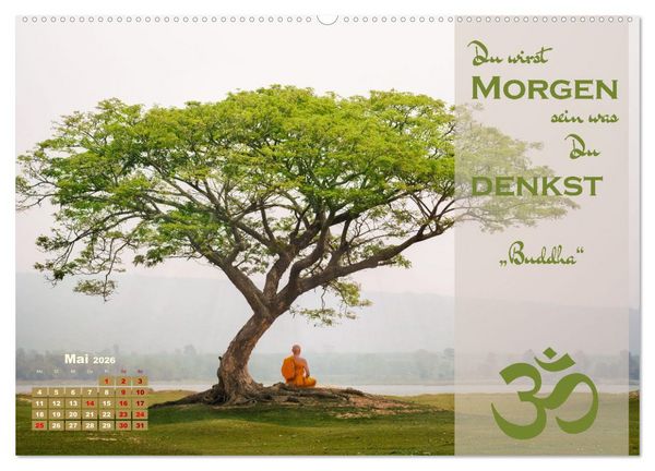 Produktbild: Erleuchtende Worte, Lebensweisheiten von Gautama Buddha by VogtArt (Wandkalender 2026 DIN A2 quer), CALVENDO Monatskalender