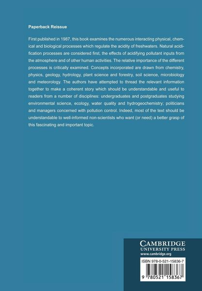 Produktbild: Acidification of Freshwaters