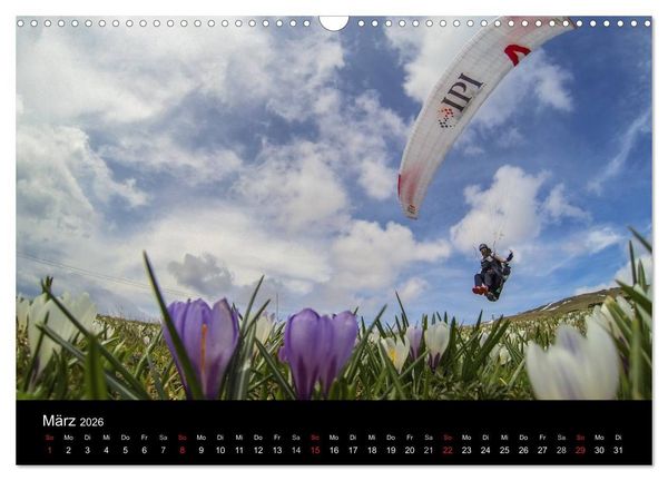 Produktbild: Paragliding - zwischen Himmel und Erde (Wandkalender 2026 DIN A3 quer), CALVENDO Monatskalender