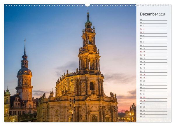 Produktbild: Dresden an der Elbe - Der Planer (hochwertiger Premium Wandkalender 2027 DIN A2 quer), Kunstdruck in Hochglanz