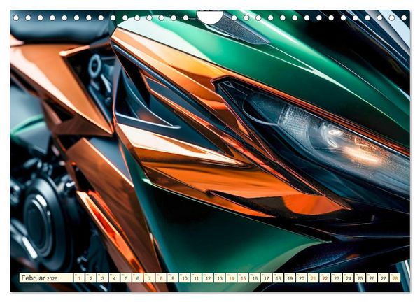 Produktbild: Blickpunkt Motorrad Sch&ouml;nheit im Design (Wandkalender 2026 DIN A4 quer), CALVENDO Monatskalender