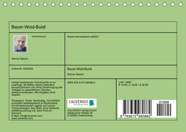 Produktbild: Bayer-Woid-Buidl (Tischkalender 2022 DIN A5 quer)