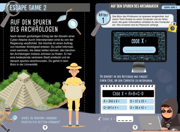 Produktbild: Escape Games Level 1 (gelb) &ndash; L&ouml;se die R&auml;tsel! &ndash; 8 Escape Games ab der 4. Klasse