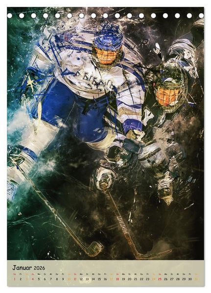 Produktbild: Eishockey spektakul&auml;r (Tischkalender 2026 DIN A5 hoch), CALVENDO Monatskalender