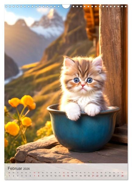 Produktbild: Katzenkinder (Wandkalender 2026 DIN A3 hoch), CALVENDO Monatskalender