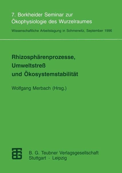 Produktbild: Rhizosph&auml;renprozesse, Umweltstre&szlig; und &Ouml;kosystemstabilit&auml;t