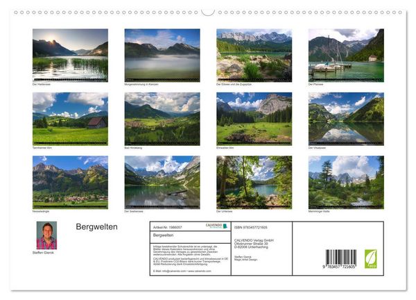 Produktbild: Bergwelten (hochwertiger Premium Wandkalender 2026 DIN A2 quer), Kunstdruck in Hochglanz