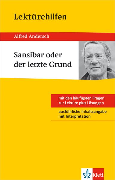 Produktbild: Klett Lekt&uuml;rehilfen Alfred Andersch, Sansibar oder der letzte Grund