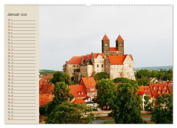 Produktbild: Quedlinburg und Gernrode (hochwertiger Premium Wandkalender 2026 DIN A2 quer), Kunstdruck in Hochglanz