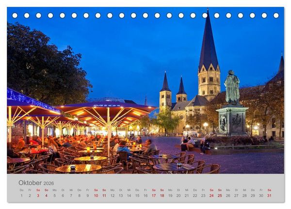Produktbild: Bonn Die Stadt am Rhein (Tischkalender 2026 DIN A5 quer), CALVENDO Monatskalender