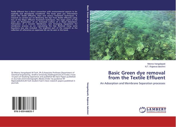 Produktbild: Basic Green dye removal from the Textile Effluent