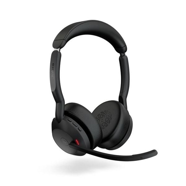 Produktbild: Jabra Evolve2 55 Link 380/390a UC Stereo On Ear Headset Bluetooth&reg; Stereo Schwarz Mikrofon-Rauschunterdr&uuml;ckung, Noise Cancelling Computer