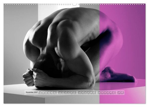 Produktbild: Naked men behind the colors &ndash; &Auml;sthetische Aktfotografien (hochwertiger Premium Wandkalender 2027 DIN A2 quer), Kunstdruck in Hochglanz