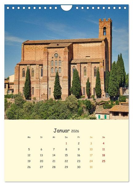 Produktbild: Siena - Impressionen (Wandkalender 2026 DIN A4 hoch), CALVENDO Monatskalender