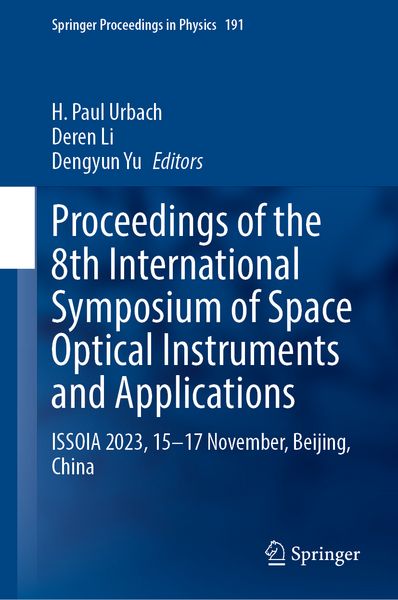 Produktbild: Proceedings of the 8th International Symposium of Space Optical Instruments and Applications
