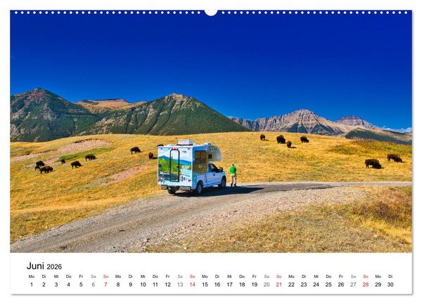 Produktbild: KANADA Mit dem Camper quer durch die Rockies (Wandkalender 2026 DIN A2 quer), CALVENDO Monatskalender