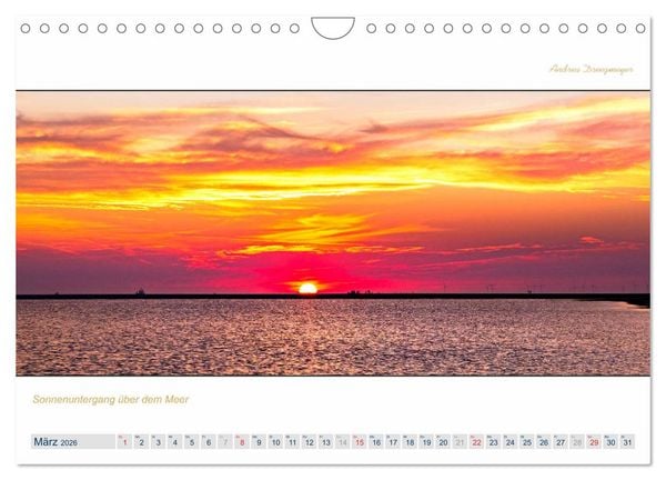 Produktbild: PANORAMA - Ostfriesische Inseln (Wandkalender 2026 DIN A4 quer), CALVENDO Monatskalender
