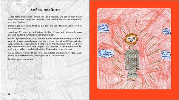 Produktbild: Die Josefsgeschichte - Von Kindern f&uuml;r Kinder erz&auml;hlt und gezeichnet. Mit Anleitungen f&uuml;r eine kreative Schreib- und Theaterwerkstatt