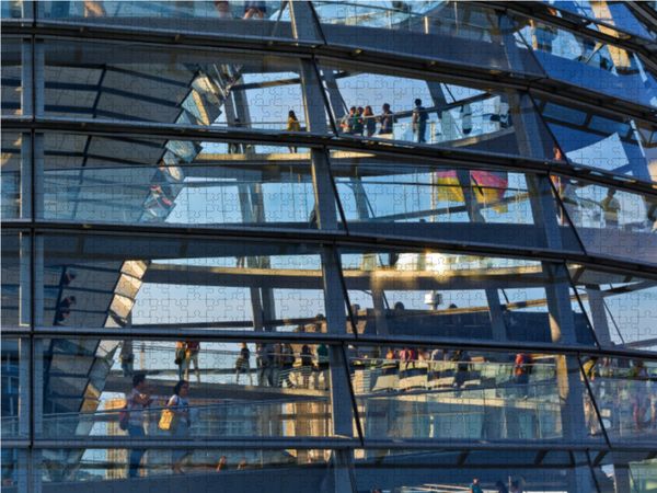 Produktbild: CALVENDO Puzzle Reichstagskuppel 1000 Teile Lege-Gr&ouml;&szlig;e 64 x 48 cm Foto-Puzzle Bild von Andreas Sch&ouml;n