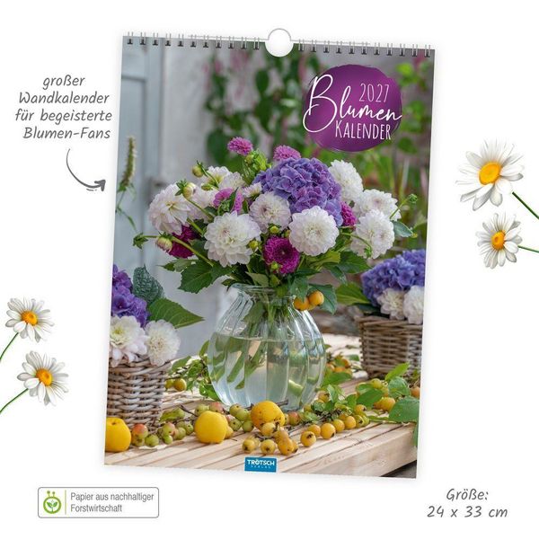 Produktbild: TR&Ouml;TSCH - Classickalender Blumenkalender 2027