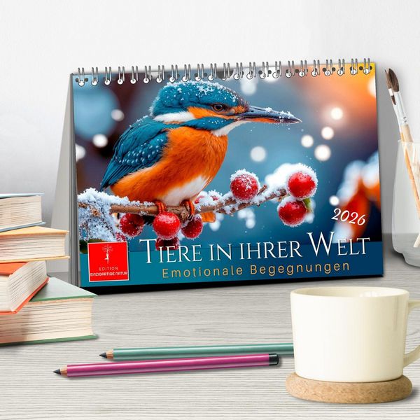Produktbild: Tiere in ihrer Welt (Tischkalender 2026 DIN A5 quer), CALVENDO Monatskalender