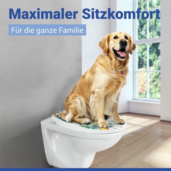 Produktbild: WC-Sitz Mod. Alberola, Toilettensitz mit Absenkautomatik und Relief-Druck