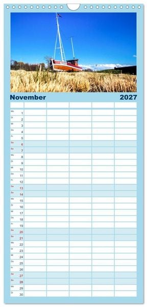 Produktbild: Familienplaner 2027 - Norden-Norddeich. Maritime Orte mit Flair mit 5 Spalten (Wandkalender, 21 x 45 cm) CALVENDO