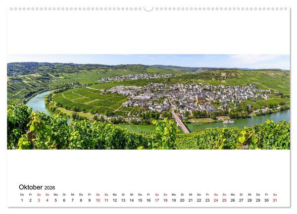 Produktbild: Mosel im Panorama (hochwertiger Premium Wandkalender 2026 DIN A2 quer), Kunstdruck in Hochglanz