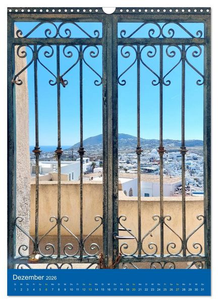 Produktbild: SANTORIN &ndash; Einziartige Motive der griechischen Trauminsel (Wandkalender 2026 DIN A3 hoch), CALVENDO Monatskalender