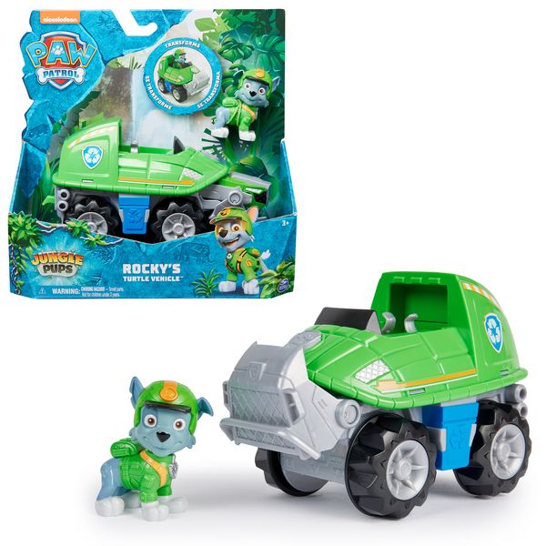Produktbild: PAW Patrol Jungle Pups &ndash; Schnappschildkr&ouml;ten-Fahrzeug mit Rocky-Figur (Basis Fahrzeug)