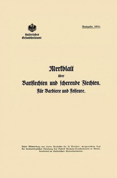 Produktbild: Merkblatt &uuml;ber Bartflechten und scherende Flechten
