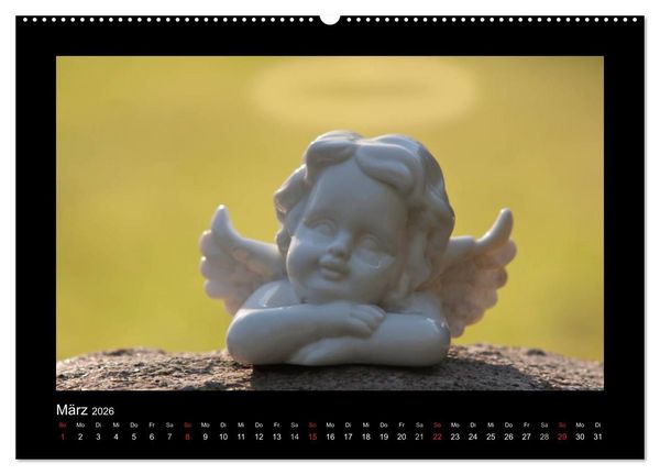 Produktbild: Engel f&uuml;r Gl&uuml;ck & Schutz (hochwertiger Premium Wandkalender 2026 DIN A2 quer), Kunstdruck in Hochglanz