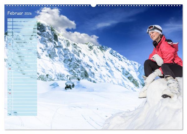 Produktbild: Ski und Snowboard - Leidenschaft im Schnee (Wandkalender 2026 DIN A2 quer), CALVENDO Monatskalender