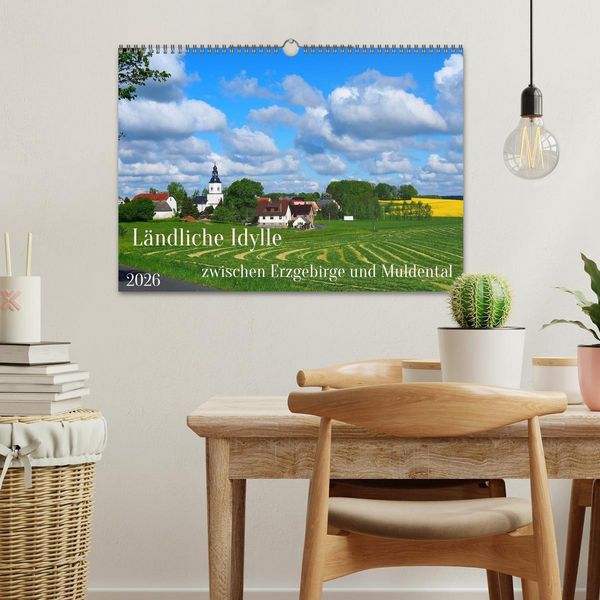 Produktbild: L&auml;ndliche Idylle zwischen Erzgebirge und Muldental (Wandkalender 2026 DIN A3 quer), CALVENDO Monatskalender