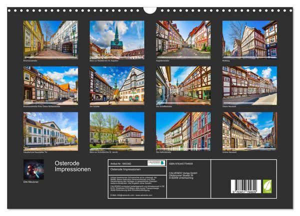 Produktbild: Osterode Impressionen (Wandkalender 2026 DIN A3 quer), CALVENDO Monatskalender