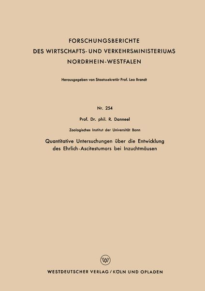 Produktbild: Quantitative Untersuchungen &uuml;ber die Entwicklung des Ehrlich-Ascitestumors bei Inzuchtm&auml;usen