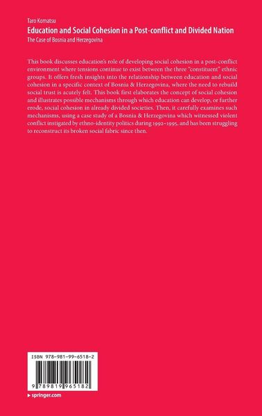 Produktbild: Education and Social Cohesion in a Post-conflict and Divided Nation
