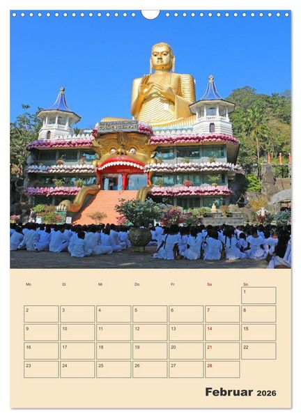Produktbild: Sri Lanka - Terminplaner (Wandkalender 2026 DIN A3 hoch), CALVENDO Monatskalender
