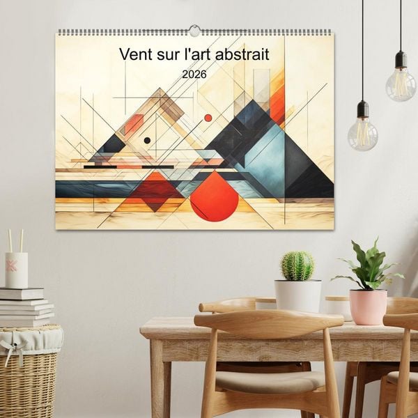 Produktbild: Vent sur l'art abstrait (Calendrier mural 2026 DIN A2 vertical), CALVENDO calendrier mensuel