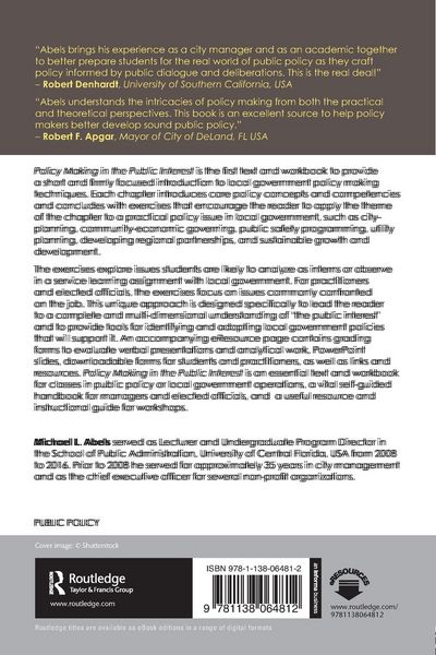 Produktbild: Policy Making in the Public Interest