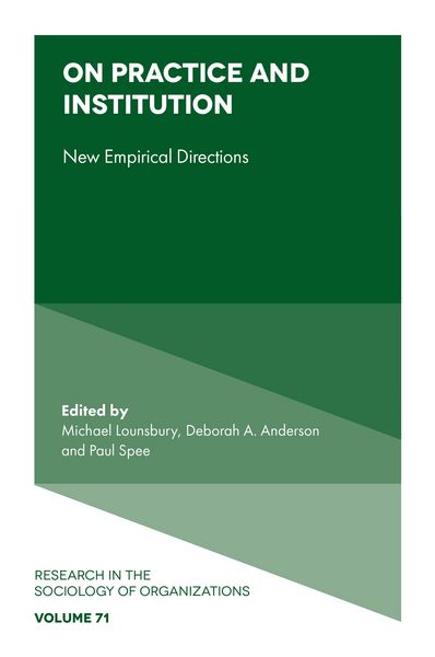 Produktbild: On Practice and Institution
