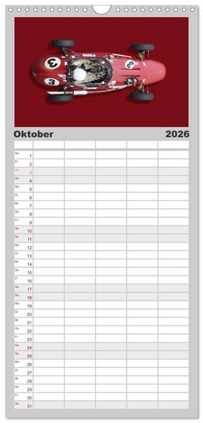 Produktbild: Familienplaner 2026 - Legenden des Rennsports - Formel Junior 1955-1965 mit 5 Spalten (Wandkalender, 21 x 45 cm) CALVENDO