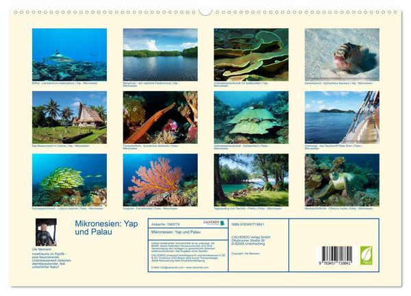 Produktbild: Mikronesien: Yap und Palau (hochwertiger Premium Wandkalender 2026 DIN A2 quer), Kunstdruck in Hochglanz