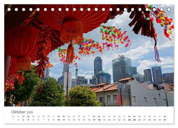 Produktbild: Singapur (Tischkalender 2026 DIN A5 quer), CALVENDO Monatskalender