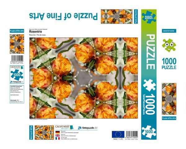 Produktbild: CALVENDO Puzzle Rosentrio 1000 Teile Lege-Gr&ouml;&szlig;e 640 x 480 cm Foto-Puzzle Bild von Sabine Hampe-Neves